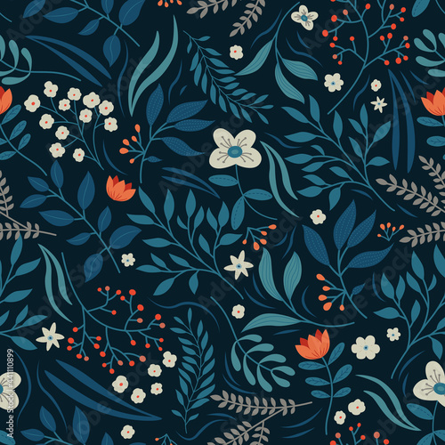 seamless floral pattern with flowers