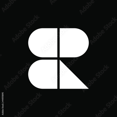 letter br rb logo vector simple modern creative design idea 
