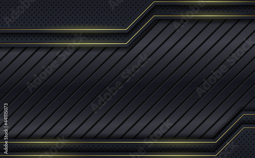 Black luxury abstract background . Modern design template. vector image.