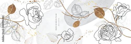 minimal background in rose and tropical summer leaf