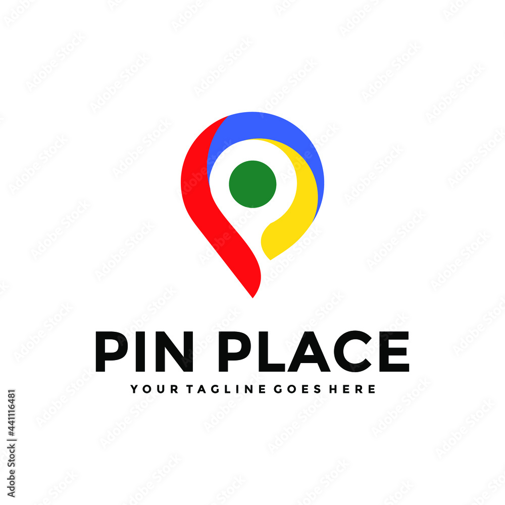 pin place logo design modern simple idea creative inspiration
