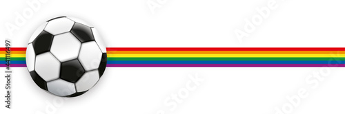 Football Rainbow Flag Stripe Header
