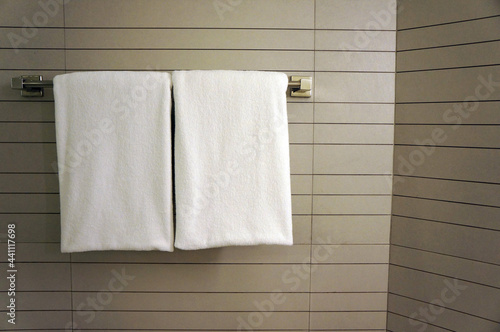 Bathroom Towel , Towels hanging in the bathroom.