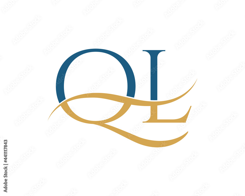 Initial letter QL, QL letter logo design Initial letter QL, QL letter logo design