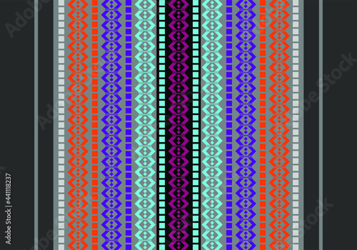 Abstract ethnic pattern. Design fabric seamless background and texture.