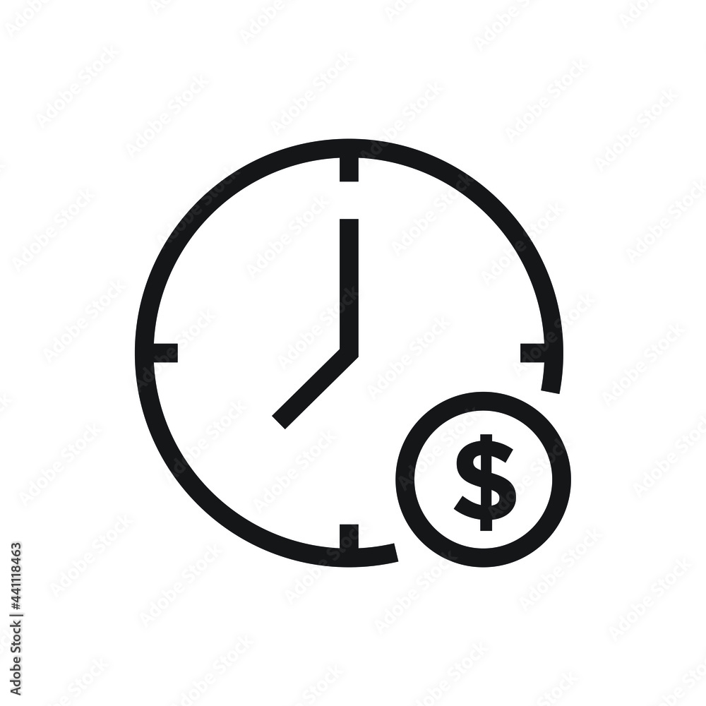 Time is money icon design vector illustration Time is money icon design vector illustration