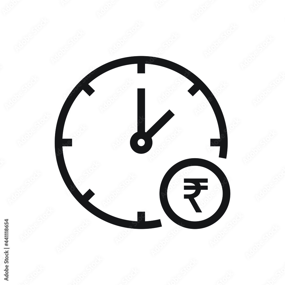 Time is money icon design vector illustration Time is money icon design vector illustration