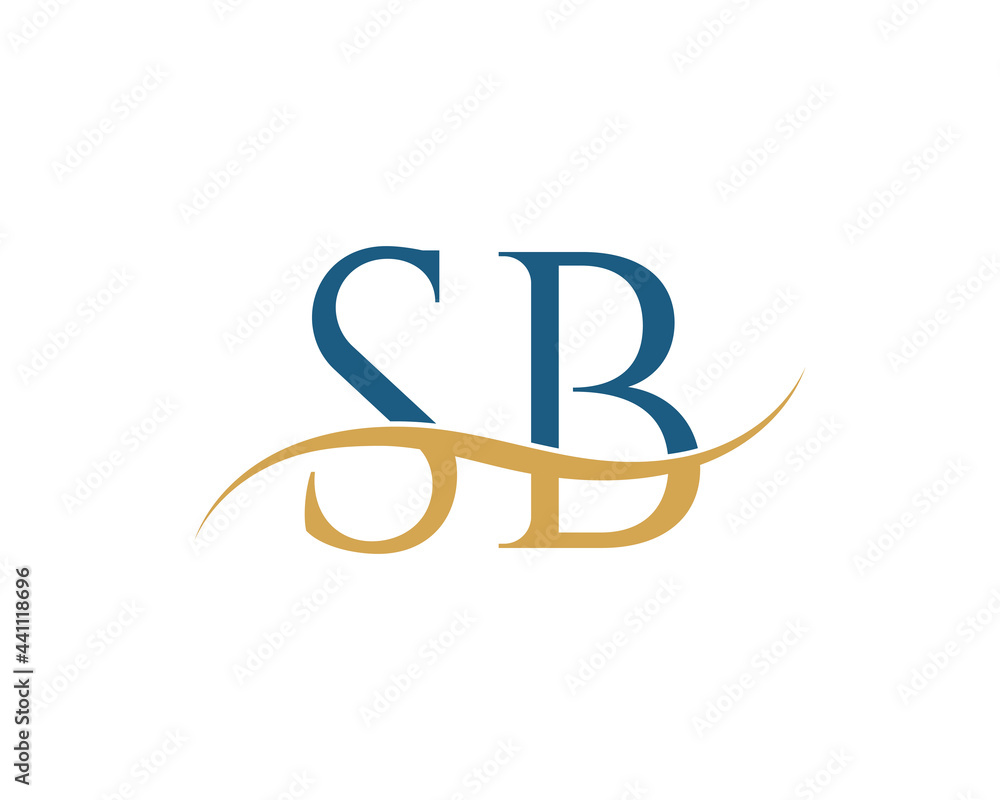 Initial letter SB, SB letter logo design Initial letter SB, SB letter logo design