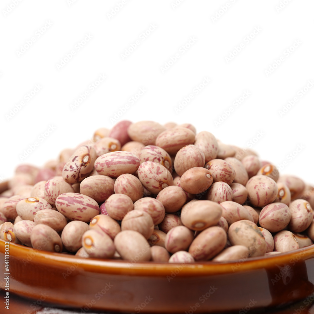 Fototapeta premium Dry beans on white background