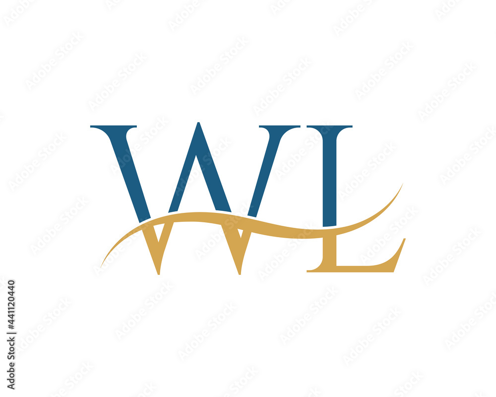 Initial letter WL, WL letter logo design Initial letter WL, WL letter logo design