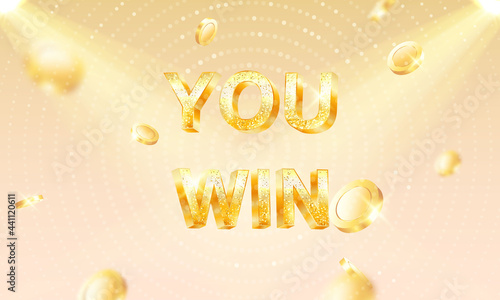 you win Casino Luxury vip invitation Celebration party Gambling banner background.