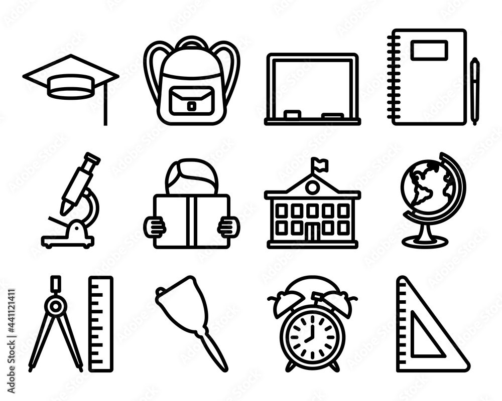 School Icon Set School Icon Set