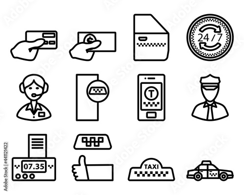 Taxi Icon Set