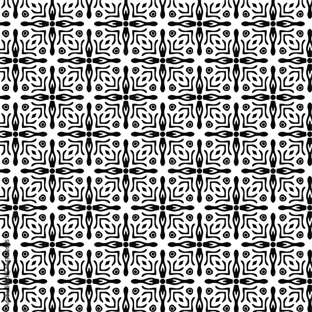 floral seamless pattern background.Geometric ornament for wallpapers and backgrounds. Black and white pattern.
floral seamless pattern background.Geometric ornament for wallpapers and backgrounds. Black and white pattern.