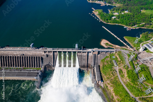 Hydroelectric dam on the river