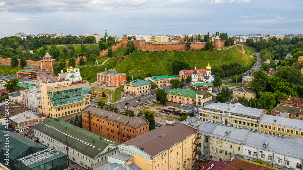 Naklejka premium Nizhny Novgorod Kremlin. Aerial view.