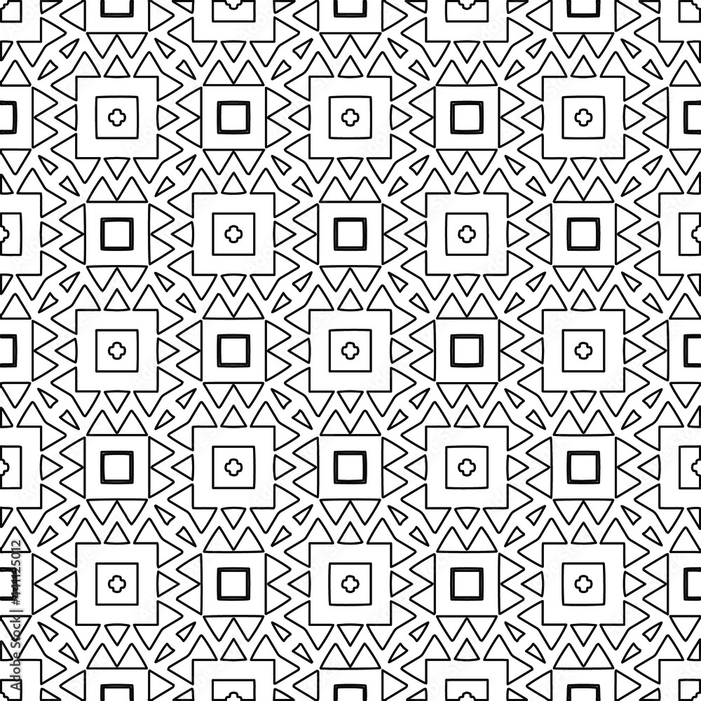 Vector geometric pattern. Repeating elements stylish background abstract ornament for wallpapers and backgrounds. Black and white colors
Vector geometric pattern. Repeating elements stylish background abstract ornament for wallpapers and backgrounds. Black and white colors