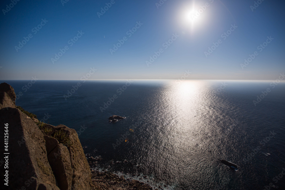 Beautiful seascape with view on Atlantic Ocean. Portugal