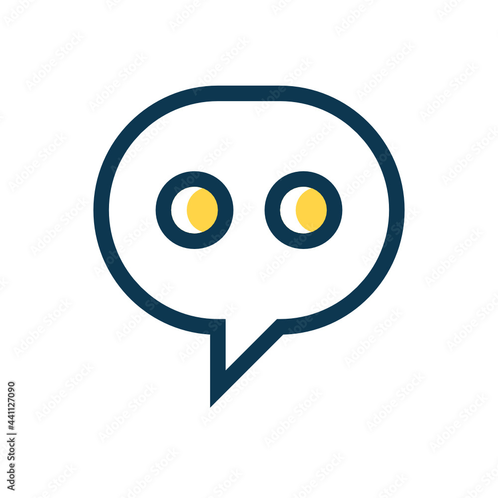 Speech Bubble filled outline icon Speech Bubble filled outline icon