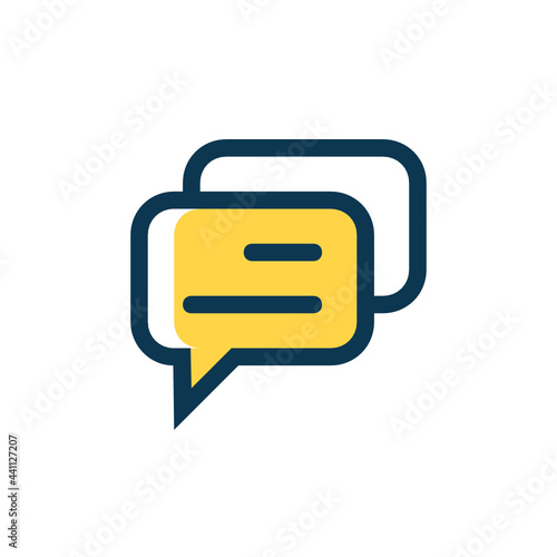 Speech Bubble filled outline icon