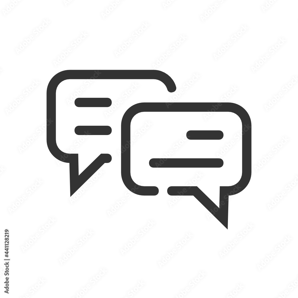 Speech Bubble outline icon Speech Bubble outline icon