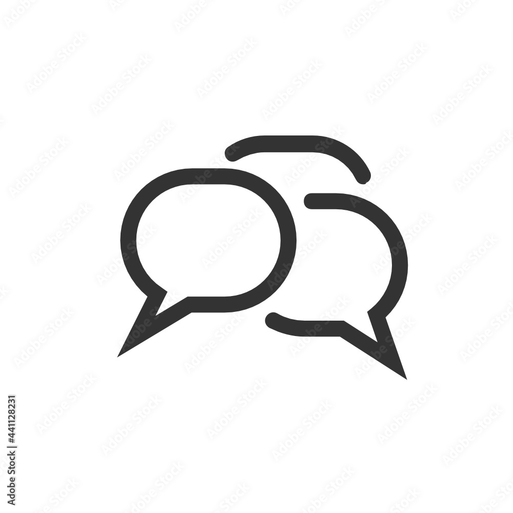 Speech Bubble outline icon Speech Bubble outline icon