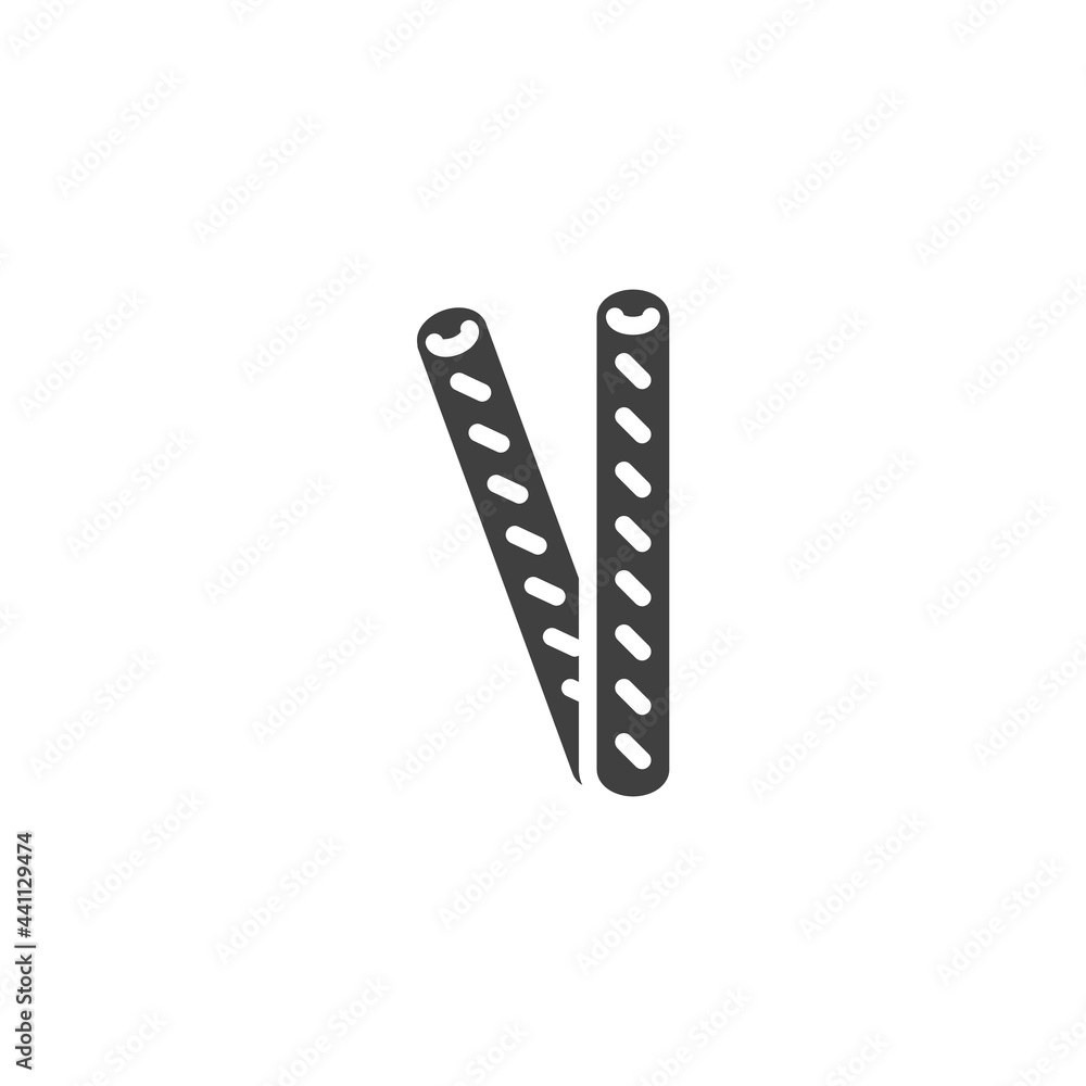 Pretzel sticks vector icon Pretzel sticks vector icon