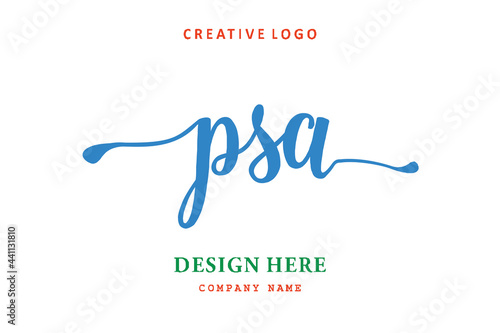 PSA lettering logo is simple, easy to understand and authoritative