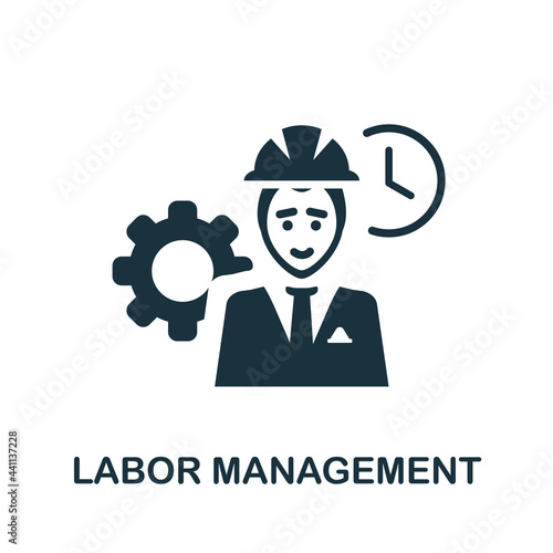 Labor Management icon. Simple element from management collection. Creative Labor Management icon for web design, templates, infographics and more