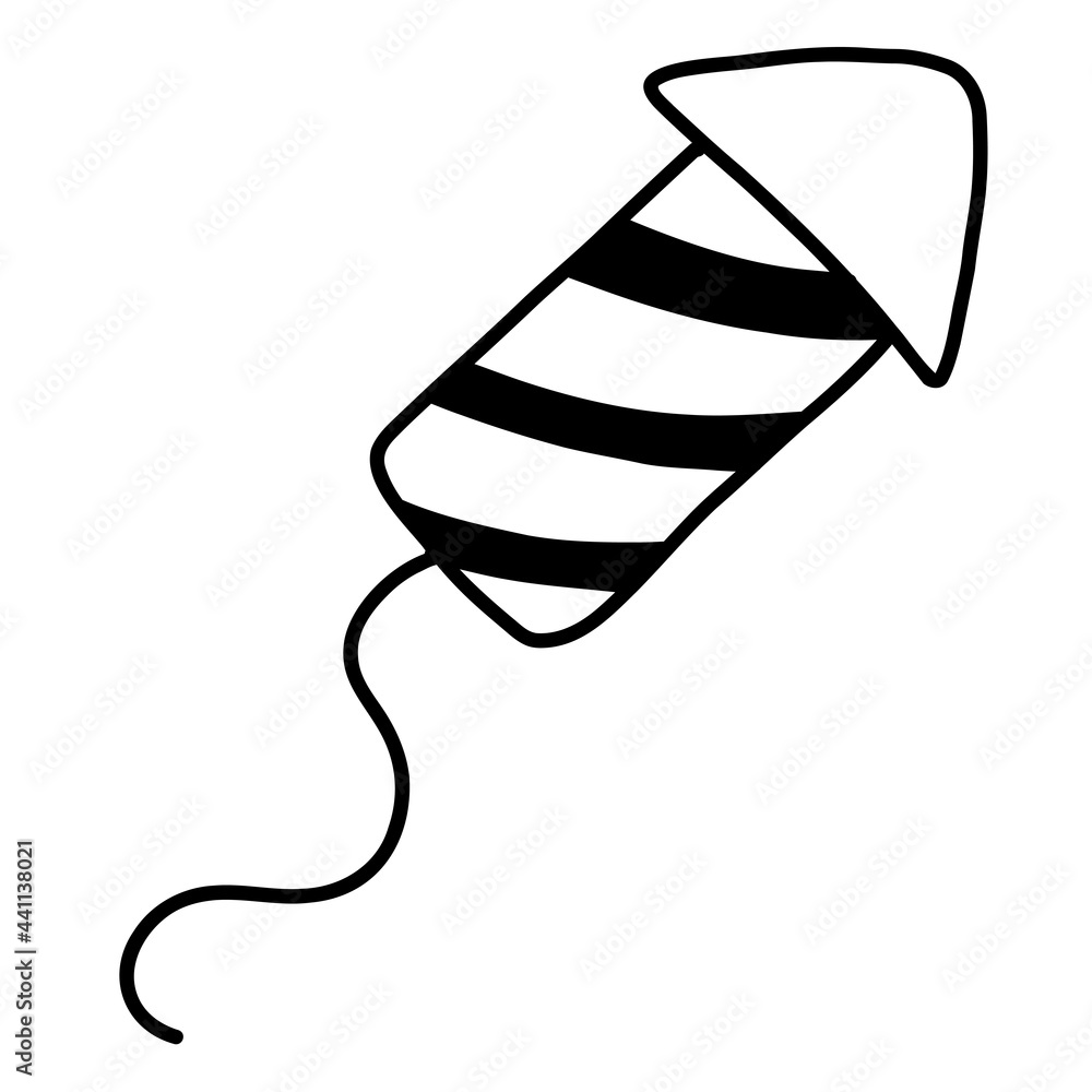 Hand drawn firework outline doodle in vector format Hand drawn firework outline doodle in vector format