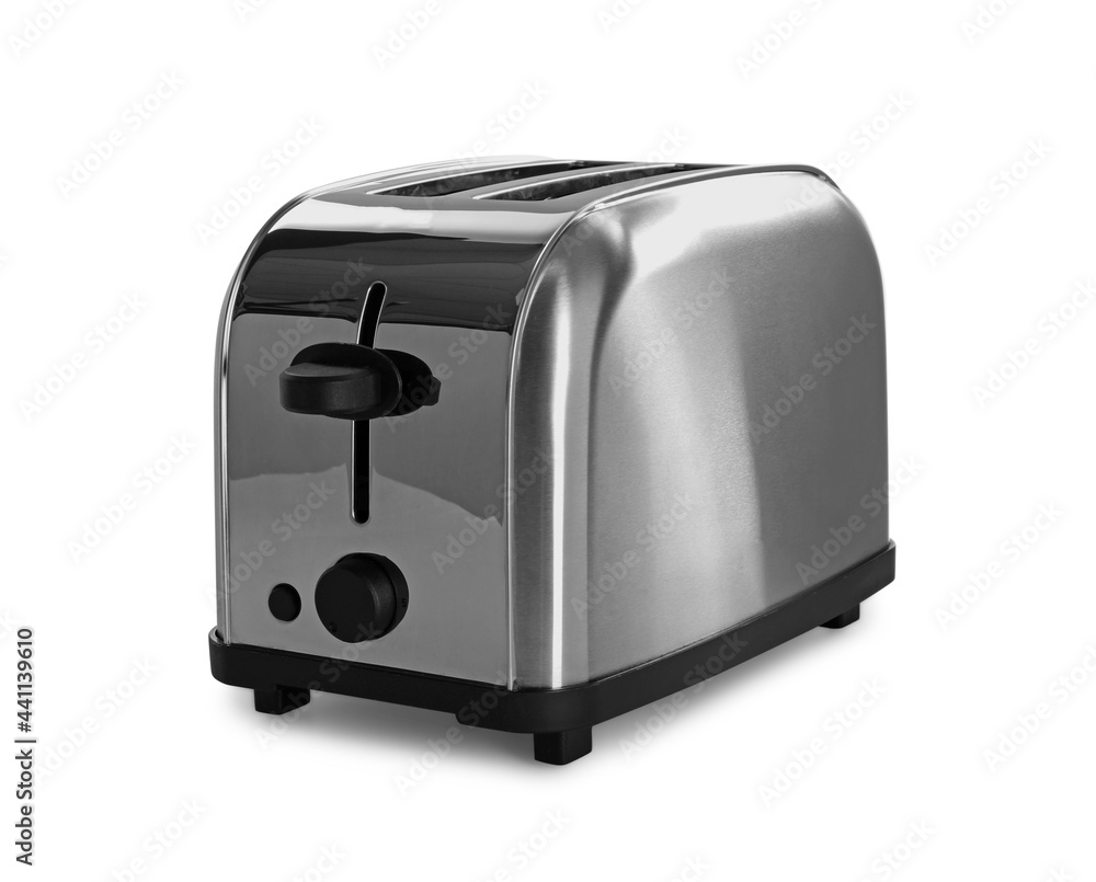 Clean modern electric toaster isolated on white Clean modern electric toaster isolated on white
