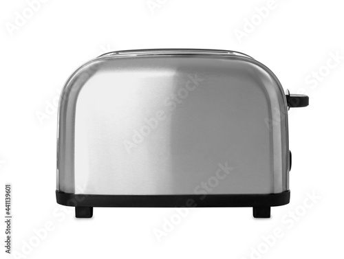 Clean modern electric toaster isolated on white