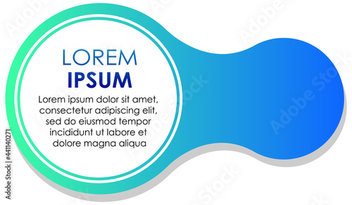 Circle blue gradient abstract banner template