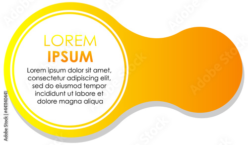 Circle yellow gradient abstract banner template