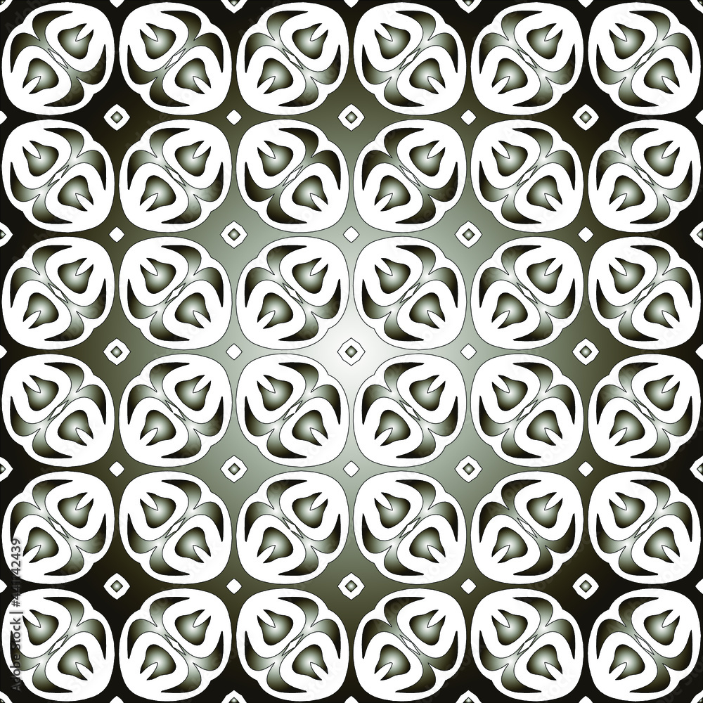 Fototapeta premium Pattern with a black-and-white gradient . Abstract metallic background