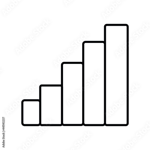 business graph on white background