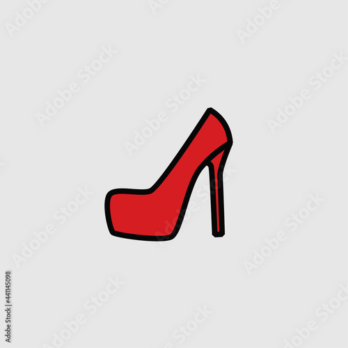 Vector illustration of high heels shoes