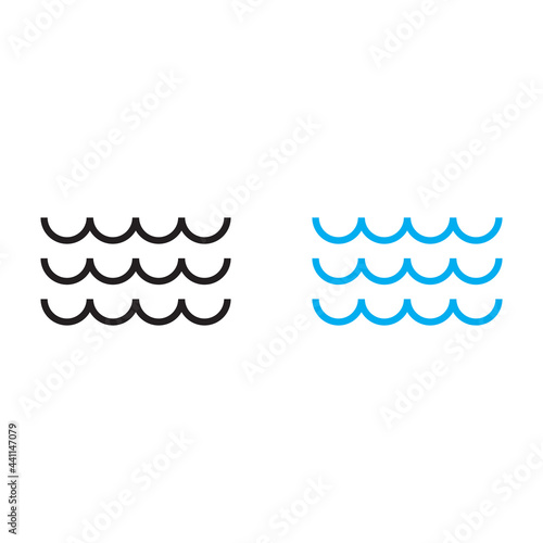 Wave Icon in trendy flat style