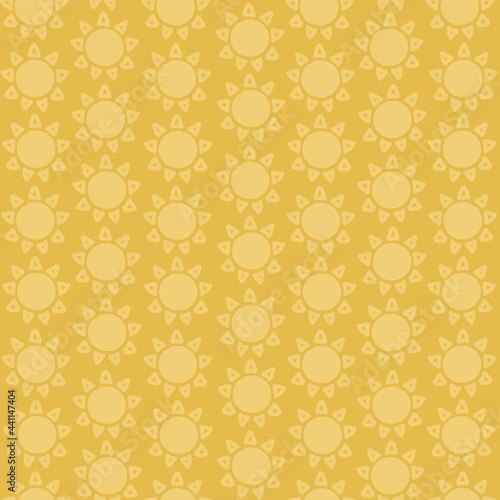 Summer Sun pattern and lettering Digital Illustration