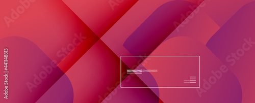 Square shapes composition geometric abstract background. 3D shadow effects and fluid gradients. Modern overlapping forms