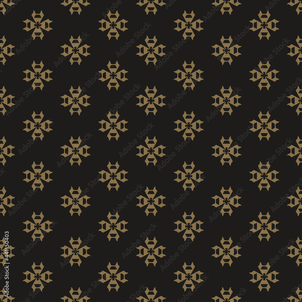 Background pattern with decorative ornaments on a black background, wallpaper. Seamless pattern, texture Background pattern with decorative ornaments on a black background, wallpaper. Seamless pattern, texture