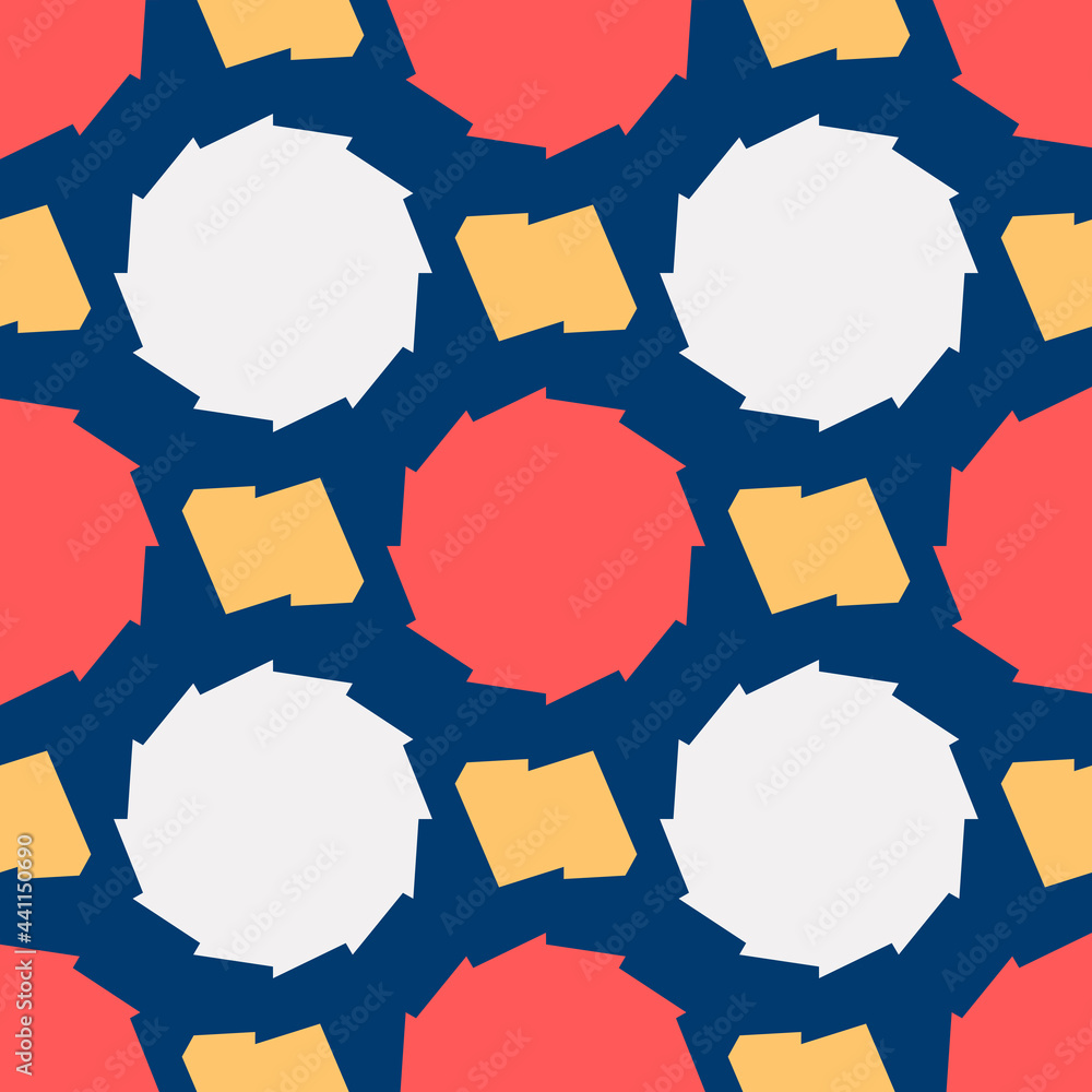 Bright seamless pattern with geometric elements. Bright seamless pattern with geometric elements.
