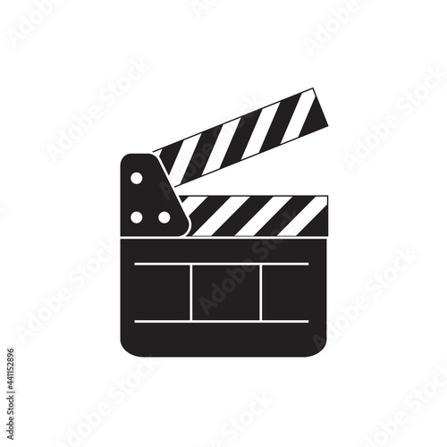clapperboard icon vector illustration,
clapperboard logo for cinema production company and industry