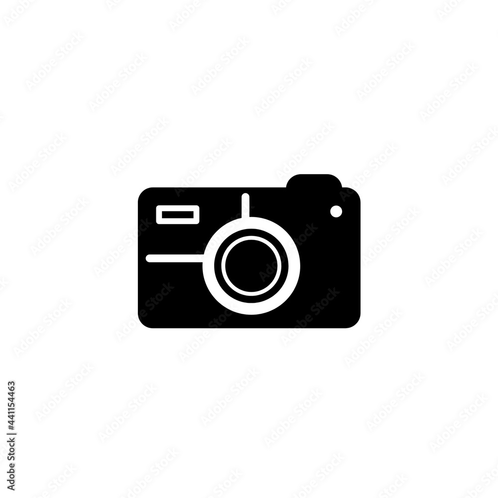 a simple illustration design in the form of a black camera pattern