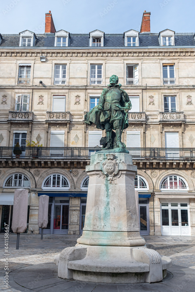 Bronze Statue in town square at La Rochelle, Charente-Maritime, France