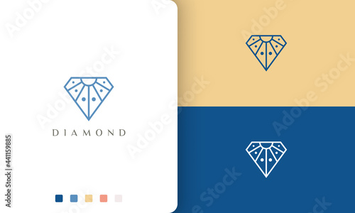 unique diamond logo in simple and modern style