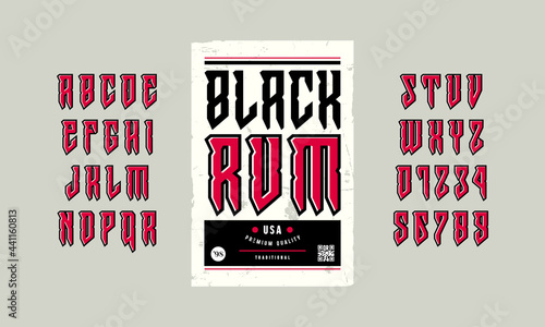Decorative sans serif font in viking style