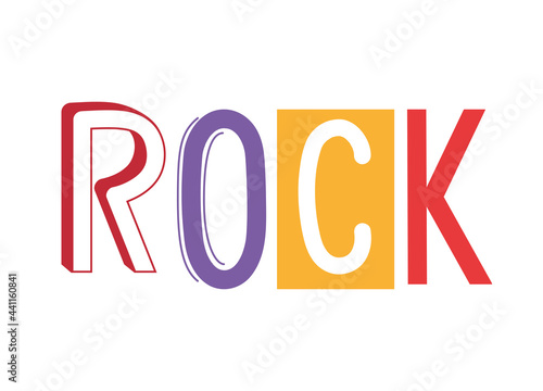 rock lettering icon