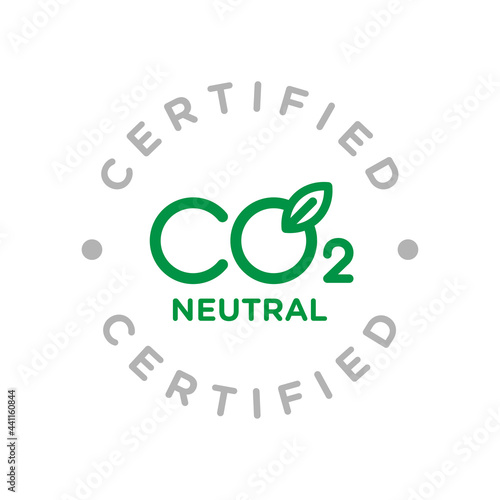 CO2 carbon emissions vector concept icon badge