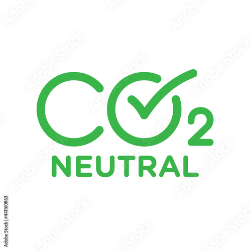 CO2 carbon emissions vector concept icon badge